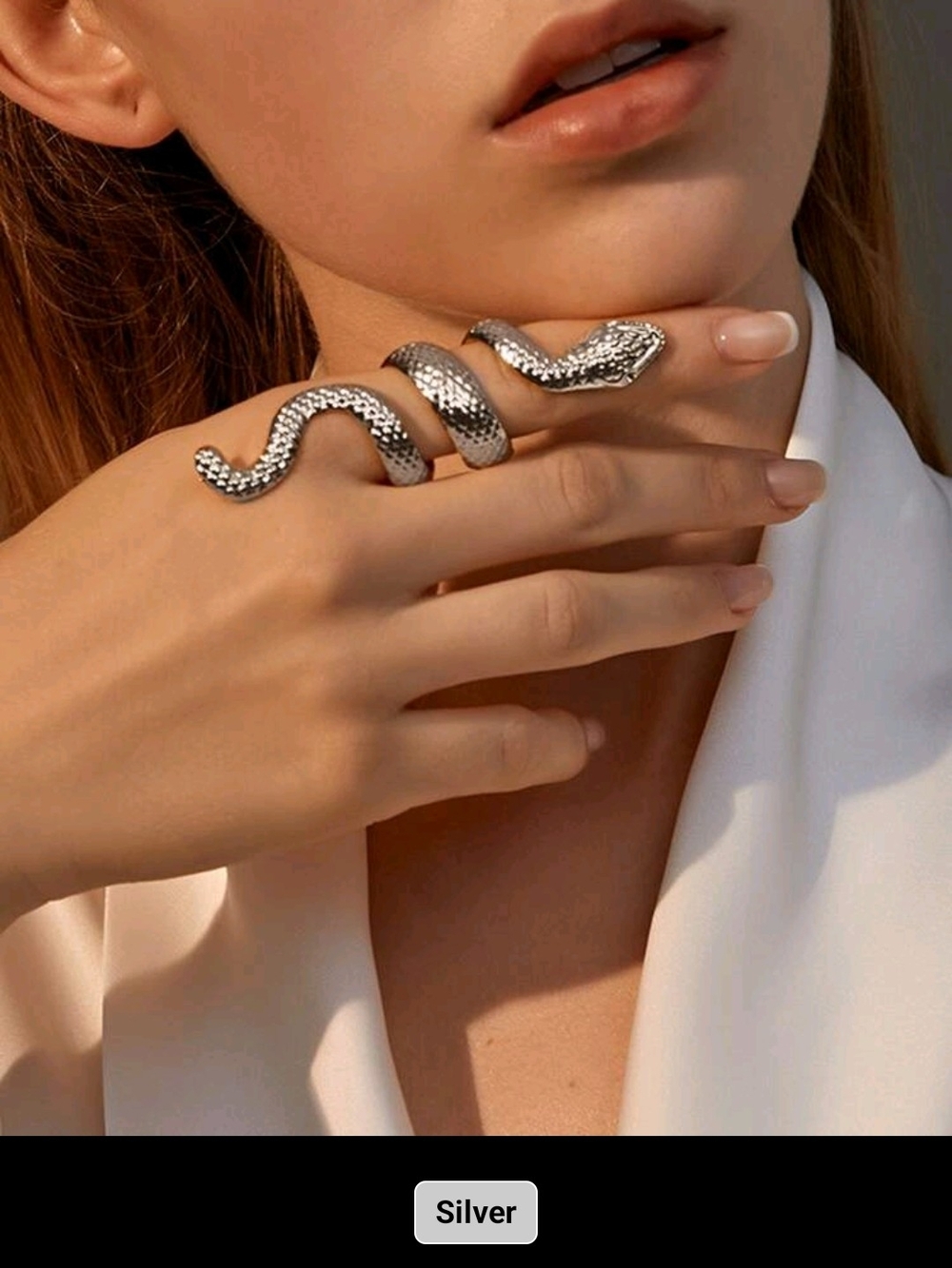 Silver Snake Wrap Ring - Women Jewelry